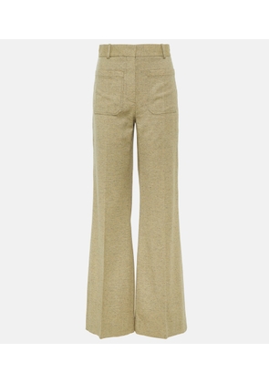 Victoria Beckham High-rise wool-blend flared pants