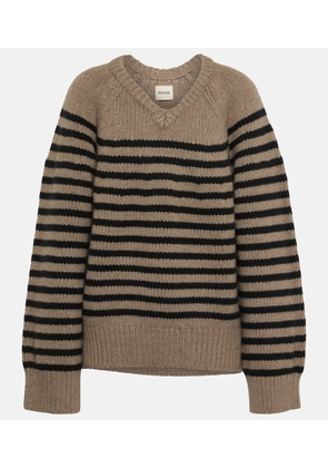 Khaite Nalani striped cashmere sweater