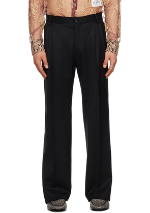 Dolce & Gabbana Black Straight-Leg Trousers