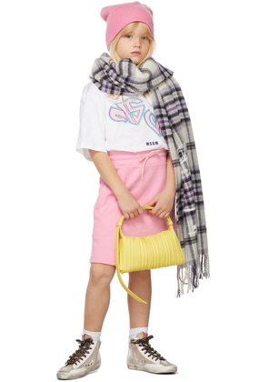 MSGM Kids Kids Pink Block Logo Skirt