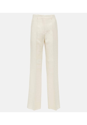 Valentino High-rise wool and silk wide-leg pants