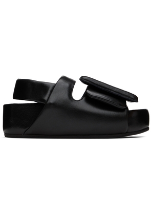 BOYY Black Slingback Puffy Platform Sandals