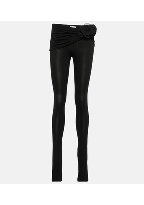 High-rise jersey flared pants in black - Magda Butrym