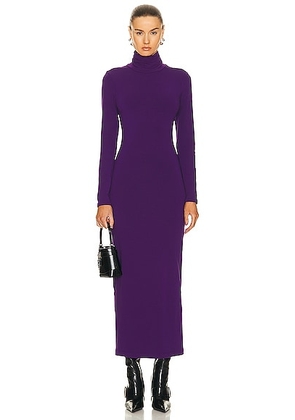 SPRWMN Long Sleeve Turtleneck Maxi Dress in Violet - Purple. Size XS (also in M).