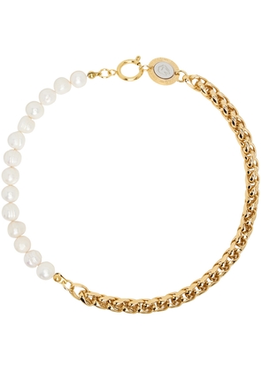 IN GOLD WE TRUST PARIS Gold & White Freshwater Pearl Necklace