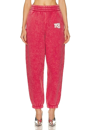Alexander Wang Essentials Terry Classic Sweatpant in Soft Cherry - Red. Size M (also in ).