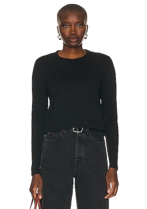Loulou Studio Masal Long Sleeve Tee in Black - Black. Size XS (also in L, M, S).