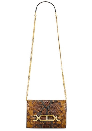 TOM FORD Printed Python Whitney Mini Bag in Caramel - Brown. Size all.