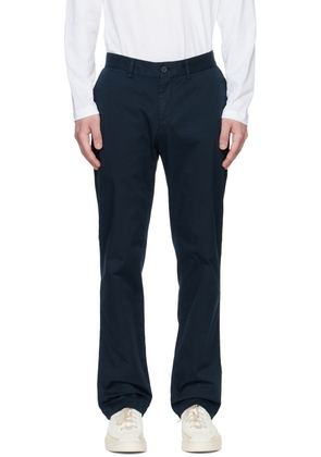 Sunspel Navy Silm-Fit Trousers