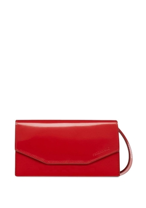 Ferragamo Gancini-pattern shoulder bag - Red