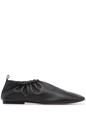 3.1 Phillip Lim ruched-details leather slippers - Black