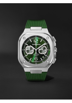Bell & Ross - BR 05 Automatic Chronograph 42mm Stainless Steel and Rubber Watch, Ref. No. BR05C-GN-ST/SRB - Men - Green