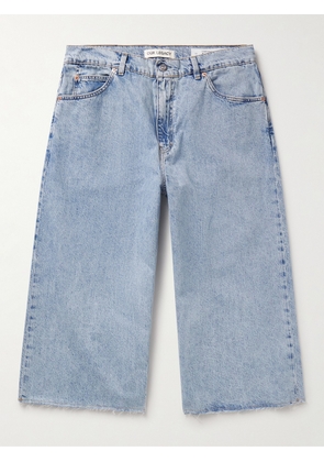 Our Legacy - Wide-Leg Cropped Frayed Jeans - Men - Blue - IT 44