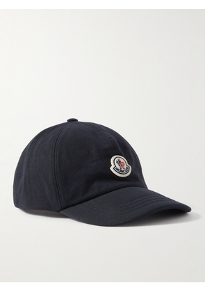 Moncler - Logo-Appliquéd Brushed Cotton-Jersey Baseball Cap - Men - Blue