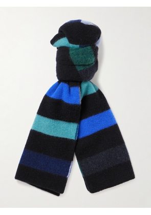Paul Smith - Striped Wool Scarf - Men - Blue