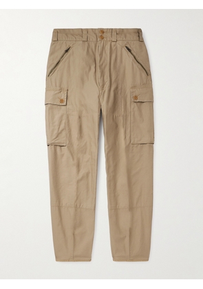 Polo Ralph Lauren - Straight-Leg Pleated Cotton-Sateen Cargo Trousers - Men - Brown - UK/US 29