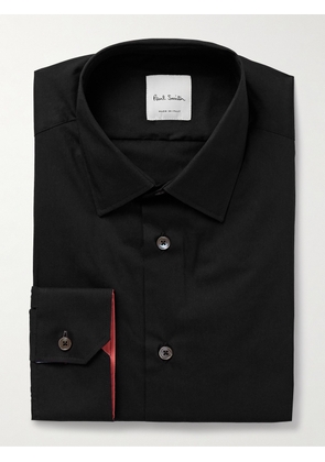 Paul Smith - Slim-Fit Cotton-Blend Poplin Shirt - Men - Black - UK/US 15