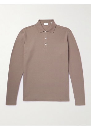 Håndværk - Pima Cotton-Piqué Polo Shirt - Men - Brown - S