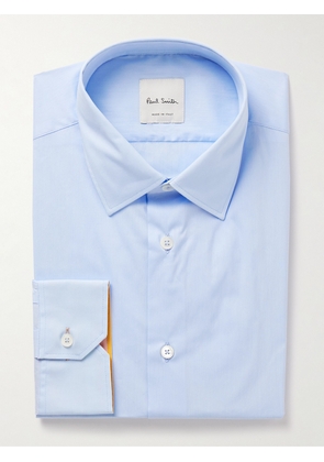 Paul Smith - Slim-Fit Cotton-Blend Poplin Shirt - Men - Blue - UK/US 15