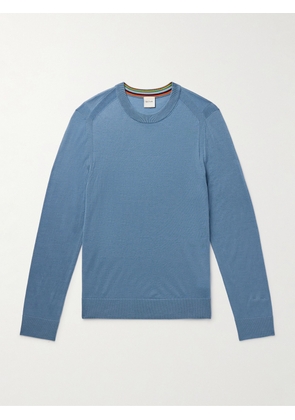 Paul Smith - Slim-Fit Logo-Embroidered Merino Wool Sweater - Men - Blue - S