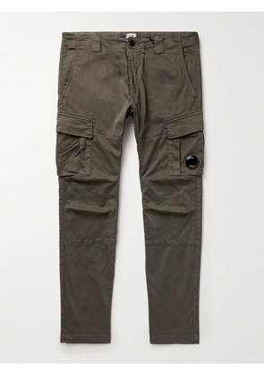 C.P. Company - Slim-Fit Logo-Appliquéd Cotton-Blend Cargo Trousers - Men - Green - IT 44