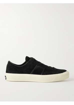TOM FORD - Cambridge Leather-Trimmed Suede Sneakers - Men - Black - UK 6