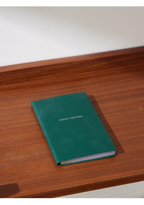 Smythson - Panama Golf Notes Cross-Grain Leather Notebook - Men - Green