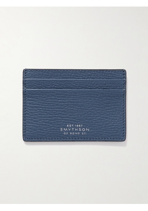 Smythson - Ludlow Full-Grain Leather Cardholder - Men - Blue
