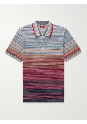 Missoni - Striped Space-Dyed Cotton-Piqué Polo T-Shirt - Men - Red - XS
