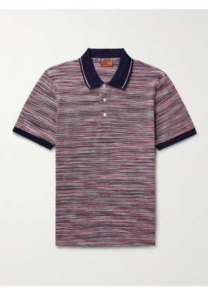 Missoni - Space-Dyed Cotton-Piqué Polo Shirt - Men - Red - XS