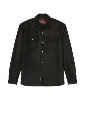 Schott CPO Wool Shirt in Black - Black. Size S (also in XL).