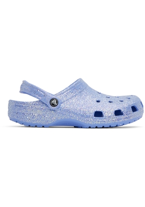 Crocs Purple Classic Glitter Clogs