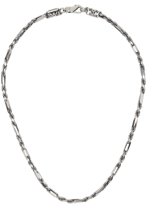 Emanuele Bicocchi Silver Figaro Rope Chain Necklace