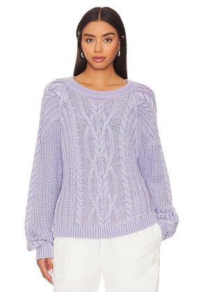Free People Frankie Cable Sweater in Lavender. Size M, XS.