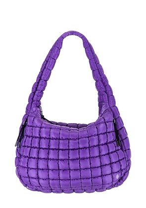 Free People X FP Movement Quilted Shoulder Bag in Purple.