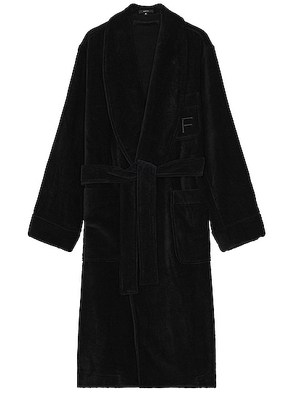 TOM FORD Towelling Shawl Collar Robe in Black - Black. Size S (also in ).