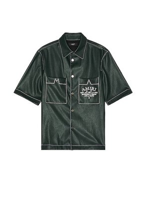 Amiri Arts District Camp Shirt in Rain Forest - Green. Size 46 (also in 48, 50, 52).