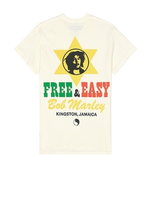 Free & Easy Bob Marley Judah Tee in Yellow. Size L, M.