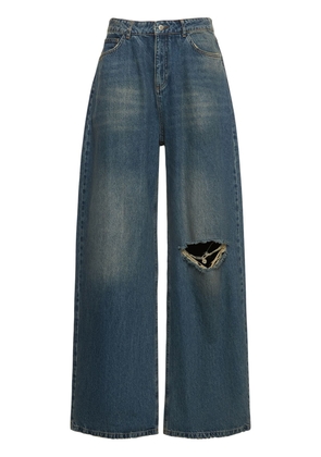 Super Wide Oversize Cotton Denim Jeans