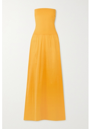 Eres - Ankara Convertible Cotton And Stretch-jersey Maxi Dress - Yellow - small,medium,large