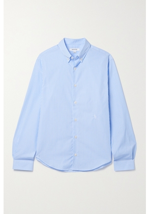 Sporty & Rich - Striped Cotton-poplin Shirt - Blue - x small,small,medium,large,x large