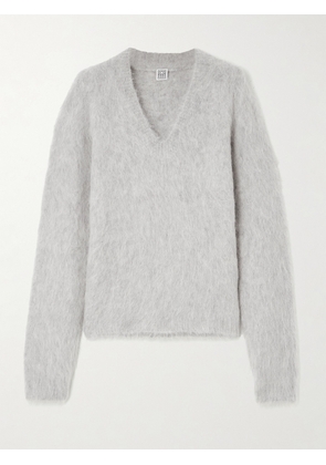 TOTEME - Brushed Alpaca-blend Sweater - Gray - xx small,x small,small,medium,large,x large