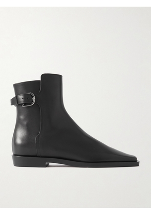 TOTEME - + Net Sustain The Belted Leather Ankle Boots - Black - IT35,IT36,IT37,IT38,IT39,IT40,IT41,IT42