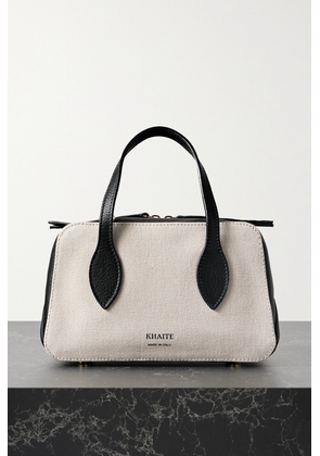 KHAITE - Maeve Small Textured-leather And Canvas Tote - Neutrals - One size