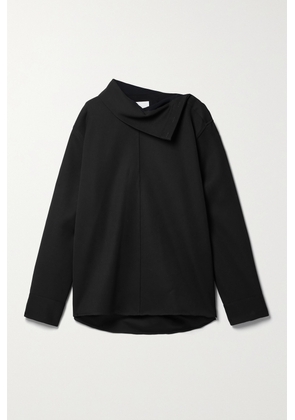 Jil Sander - Draped Wool-twill Shirt - Black - FR32,FR34,FR36,FR38,FR40,FR42