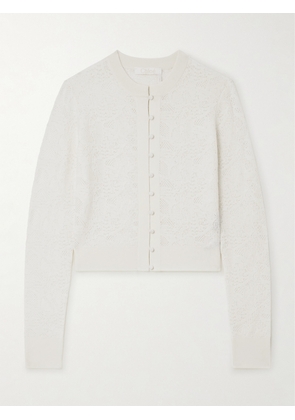 Chloé - Crocheted Wool And Silk-blend Cardigan - White - x small,small,medium,large,x large