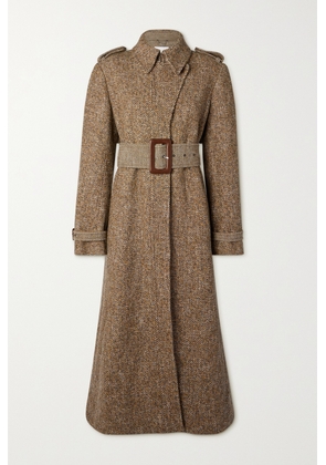 Chloé - Belted Wool-blend Tweed Coat - Brown - FR34,FR36,FR38,FR40,FR42,FR44