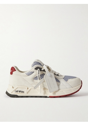 Off-White - Kick Off Metallic Mesh, Suede And Leather Sneakers - IT37,IT38,IT39,IT40