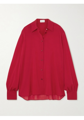 Magda Butrym - Oversized Silk-blend Chiffon Shirt - Red - FR34,FR36,FR38,FR40,FR42