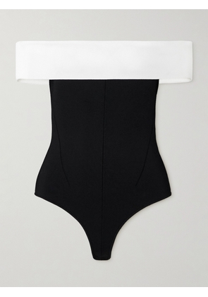 Galvan - Aria Stretch-knit Bodysuit - Black - x small,small,medium,large,x large